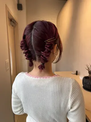 ヘアアレンジ 大人のボブパーマ ˗ˋˏairiˎˊ˗のヘアスタイル