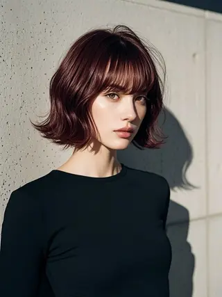 ミディアム ウルフカット 811 大阪梅田 ウルフのヘアスタイル