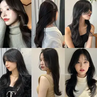 ロング 🤍🤍韓国ヘア おたけ🤍🤍のヘアスタイル