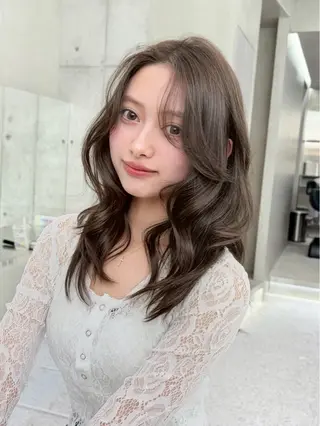 ロング ヘアアレンジ 大宮ブリーチ縮毛⭕️ 暗髪レイヤーしょうまのヘアスタイル