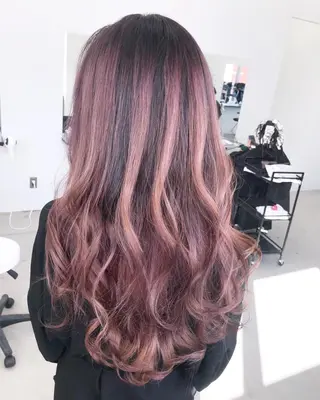 セミロング カラー ブリーチ 透明感HIDEのヘアスタイル