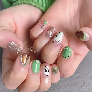 ネイル モチの良さ◉ フィルインネイル♡のネイルデザイン