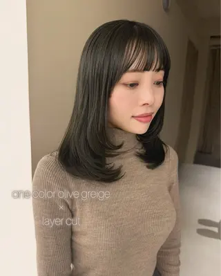 セミロング カラー 表参道🌿赤み消し カラー/チナツのヘアスタイル