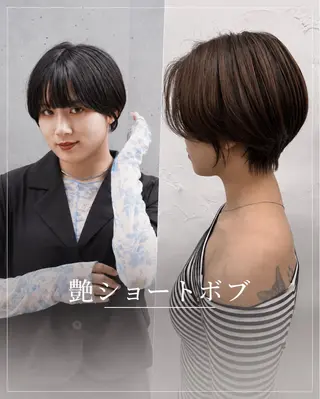 ショート 艶カラー/ショート ボブ/TOSHIKIのヘアスタイル