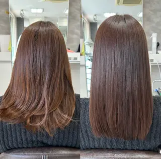 ミディアム レイヤー/艶髪カラー 森本くるみのヘアスタイル
