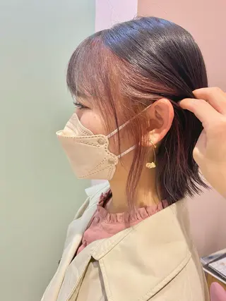 ミディアム カラー 髪質改善カラー /レイヤーカットのヘアスタイル