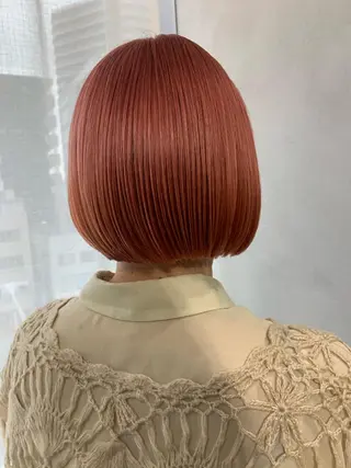 ミディアム カラー パーマ ボブパーマコテ巻き風 パーマNo1深江秀平のヘアスタイル