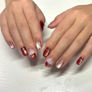 ネイル yuki❄️堺筋本町 韓国ワンホンのネイルデザイン