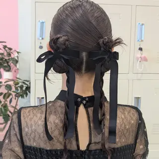 ロング ヘアアレンジ 彩桜/アレンジ/艶 カラー/小顔カット✂のヘアスタイル