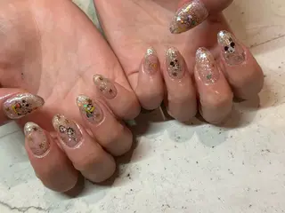 ネイル 韓国/ワンホン/長さ 出しつけ放題🎀のネイルデザイン