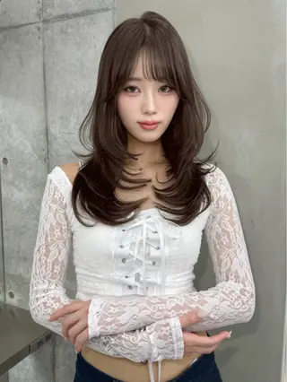 ロング カラー ヘアアレンジ 髪質改善/透明感 カラー/吉田光佑のヘアスタイル