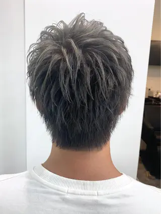 ショート カラー メンズ メンズ縮毛矯正 細谷碧海のヘアスタイル