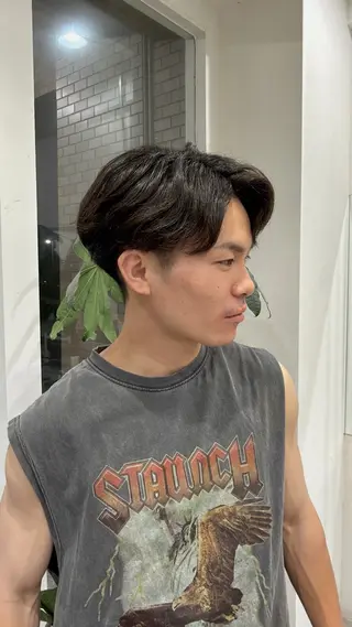ミディアム パーマ メンズ (Lenis) takutoのヘアスタイル