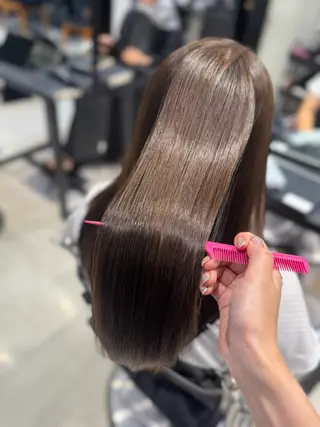 セミロング カラー パーマ ヘアアレンジ 透明感カラー✂︎ /縮毛矯正/YUKAのヘアスタイル