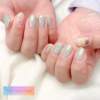 ネイル Rainbow nailsくろちゃんのネイルデザイン
