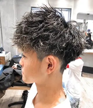 ショート メンズ パーマ メンズ特化 TAKE高崎のヘアスタイル