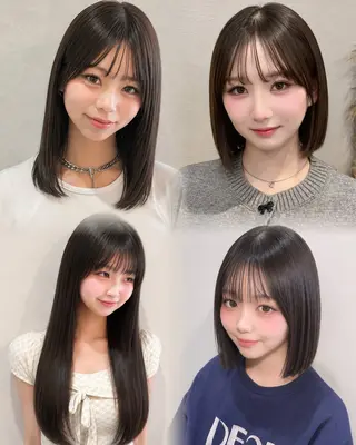 セミロング 似合わせカット/ 顔周りカット/まりなのヘアスタイル