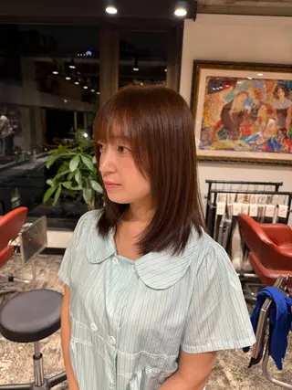 カラー アユム店長褒められ 艶髪プロデュース✨のヘアスタイル
