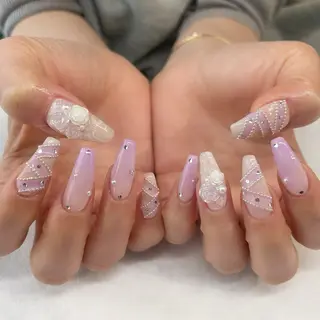 ネイル 💎🐰 saki. m 🐰💎のネイルデザイン