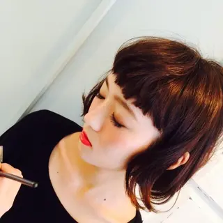 ミディアム パーマ 片山 果美のヘアスタイル