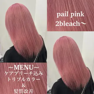 ロング カラー 色落ち綺麗🩰ハイ トーン🎀RINKAのヘアスタイル