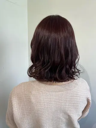 セミロング カラー LUVISM新潟🎀 透明感カラー/ミユのヘアスタイル