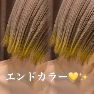 ミディアム カラー ♥️ボブ縮毛矯正/暖 色/minami♥️のヘアスタイル