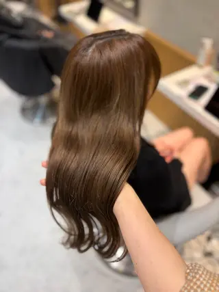 セミロング カラー 美髪矯正/レイヤー 赤み消し/はるかのヘアスタイル