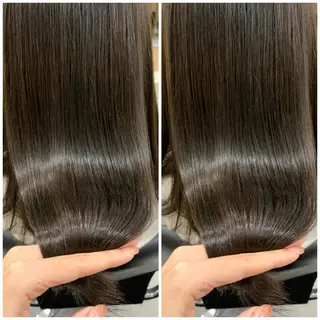 ロング カラー 髪質改善🩵艶髪 ストレート🩵山口のヘアスタイル
