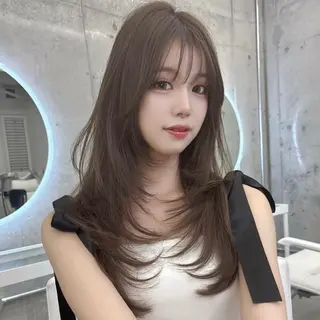 ロング 韓国レイヤー/透明感 カラー🦋mioのヘアスタイル