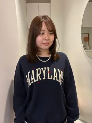 ミディアム カラー 透明感カラー🫧 nanohaのヘアスタイル