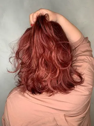 ミディアム カラー 沖縄東京2拠点美容師 mamicoのヘアスタイル