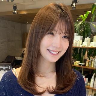 ミディアム 無料カット/韓国レイ ヤー／表参道/飯塚のヘアスタイル
