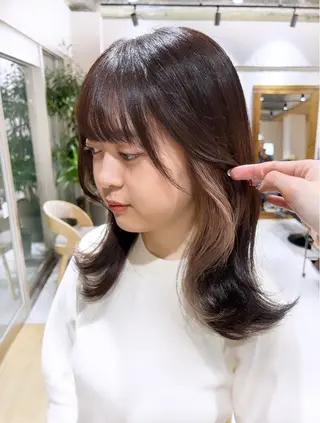 ミディアム カラー 横浜/韓国レイヤー /透明感カラー🌷のヘアスタイル