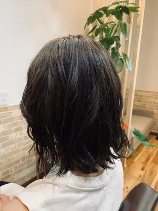 ミディアム カラー ヘアアレンジ ヘアーハウス テンプラードのヘアスタイル