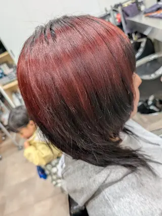 ミディアム カラー QOL札幌YUTO （旧QOL円山）のヘアスタイル