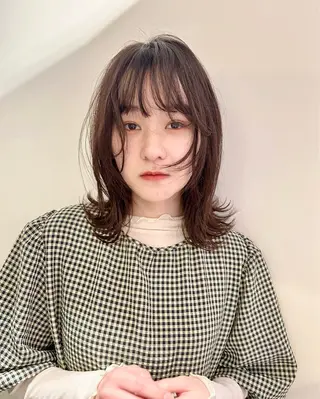 ミディアム 大山杏奈/ショート ボブ/カットモデルのヘアスタイル
