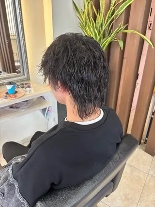 パーマ メンズ デザインカラー/ オダセイナのヘアスタイル