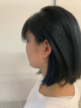 ミディアム 斉藤大河 カラー/縮毛矯正のヘアスタイル