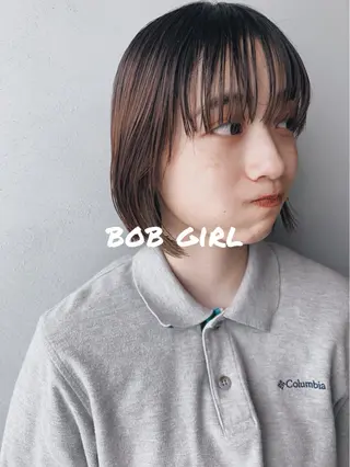 ショート カラー ボブパーマコテ巻き風 パーマNo1深江秀平のヘアスタイル