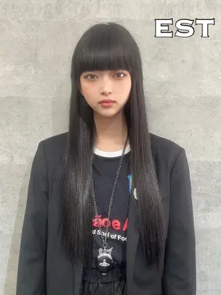 カラー ロング ヘアアレンジ メンズ エクステ MORI エクステMARIKAのヘアスタイル