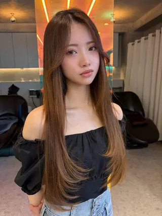 ロング ✨縮毛矯正✨レイヤー ホウダカズヒロのヘアスタイル