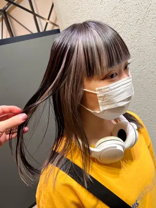 セミロング カラー 髪質改善ストレート Kantaのヘアスタイル