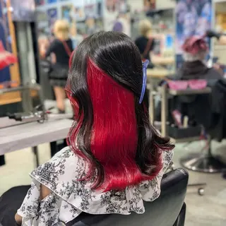 カラー ロング 推しカラー🦉にじさ んじカラー🌈🕒✨のヘアスタイル