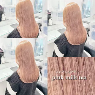 ロング カラー 🤎モテ髪＆透明感 ミルクティー🥣🤎のヘアスタイル