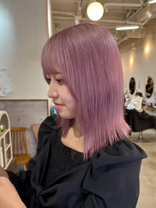 ミディアム LUCK rizunaのヘアスタイル