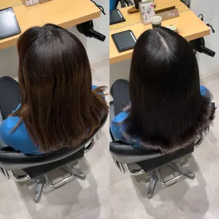 セミロング カラー 髪質改善ヘアケア 艶髪特化/上田のヘアスタイル