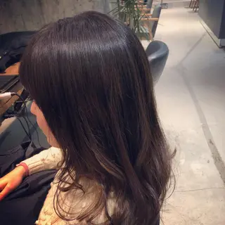 セミロング カラー 髪質改善🌈縮毛矯正 荻原 達矢のヘアスタイル