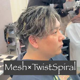ミディアム パーマ ヘアアレンジ メンズ MENIN メンズ サロン 望月 涼太のヘアスタイル