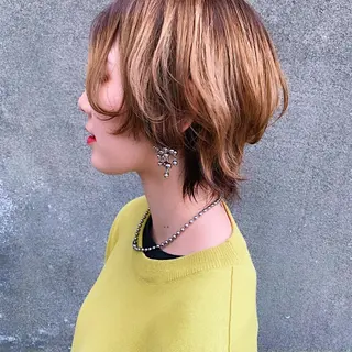 ミディアム カラー 中川 竜誠のヘアスタイル
